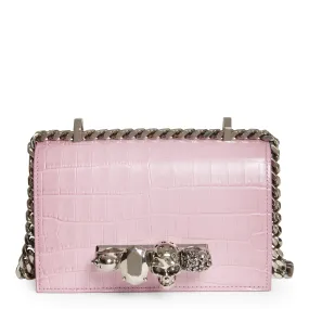 ALEXANDER MCQUEEN  Borsa mini ''Jewelled Satchel'' in pelle rosa