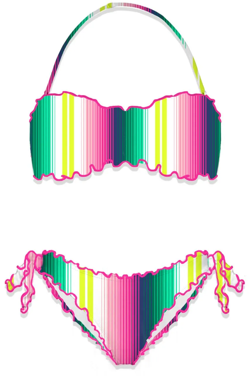Bikini a Fascia con Fantasia Mc2 Saint Barth / Multicolor