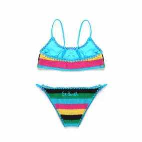 Bikini Crochet Multicolor A Strisce