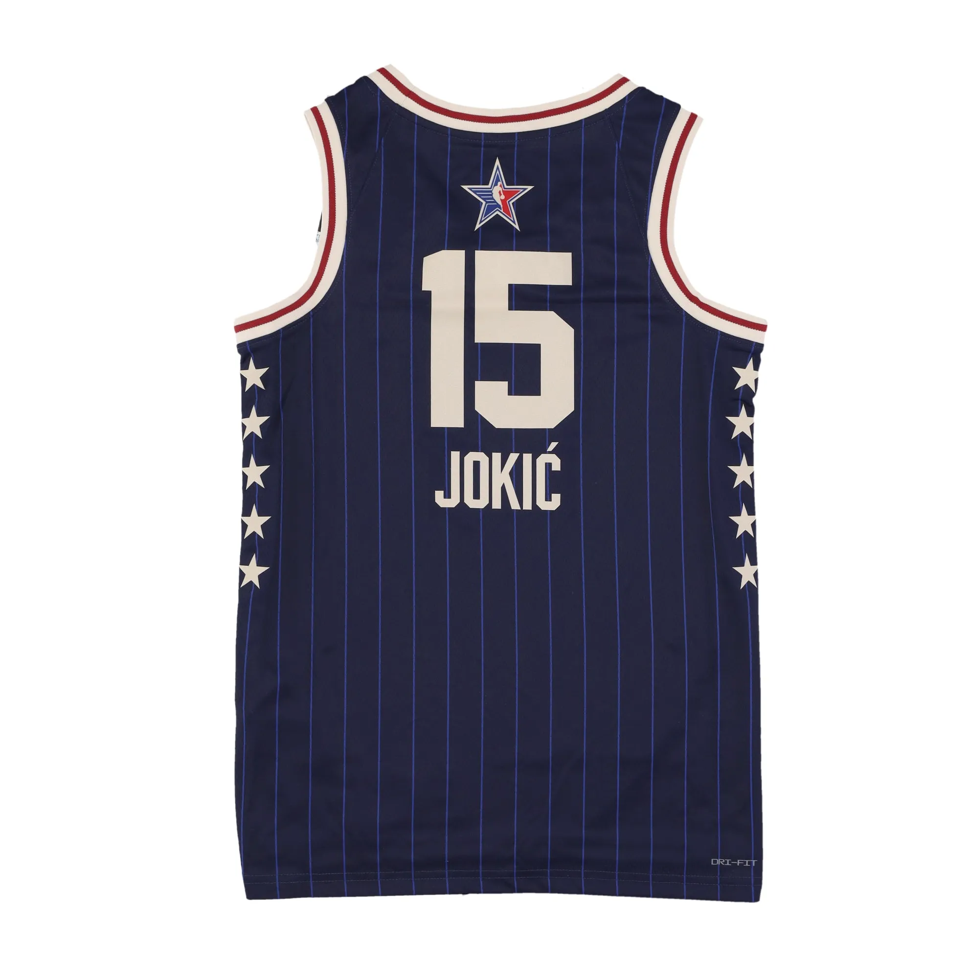 Canotta Basket Uomo Nba All Star Game 2024 Dri-fit Swingman Jersey  No 15 Nikola Jokic Team West College Navy