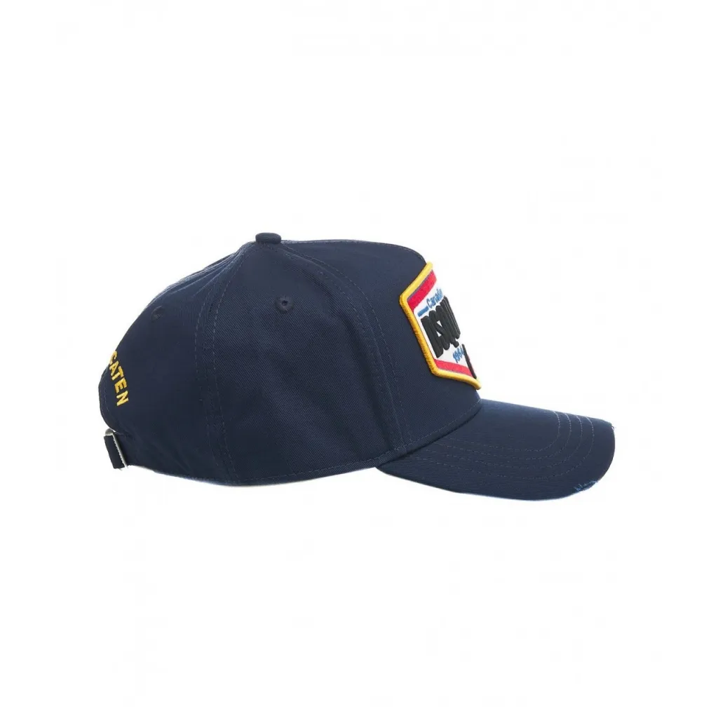 Cappello da baseball con logo blu scuro