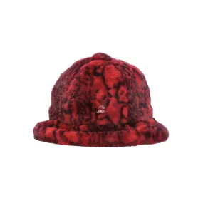 Cappello Da Pescatore Uomo Faux Fur Casual Red Snake