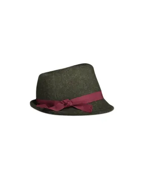 Cappello feltro tesa stretta verde