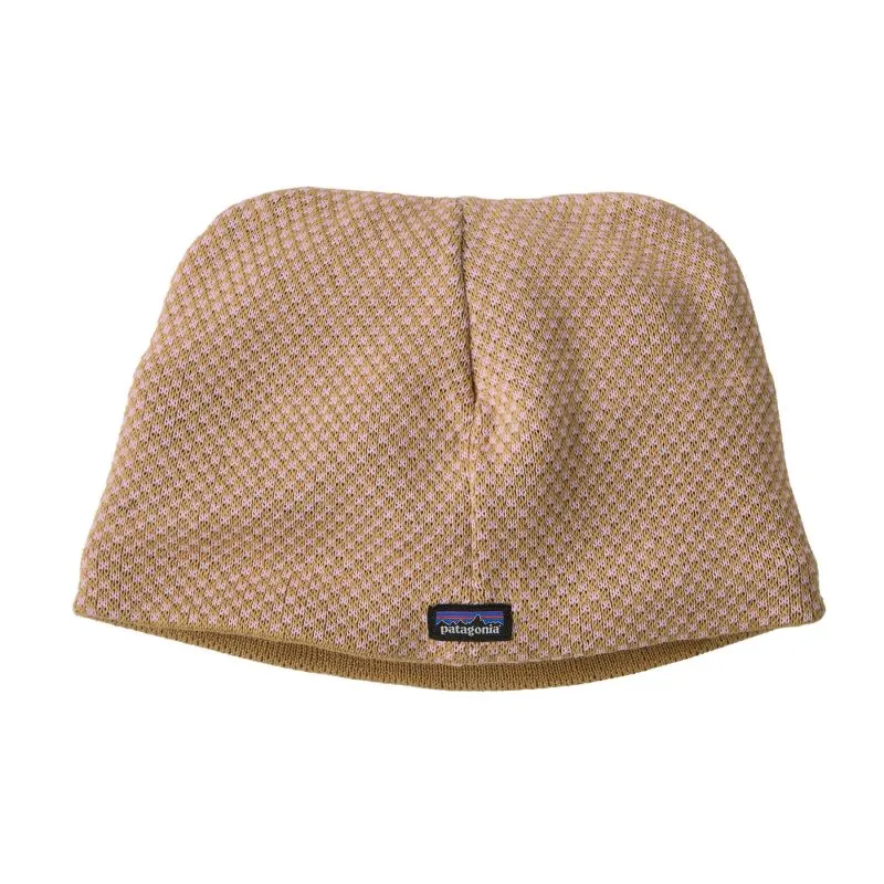 Cappello reversibile per bambini Patagonia Baby Animal Friends Beanie (Guanaco: Dark Camel)