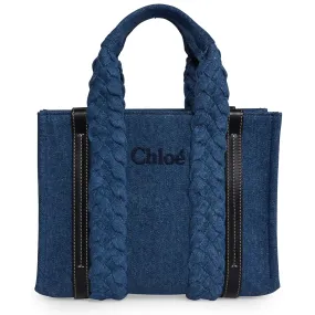 CHLOE  Borsa ''Woody'' mini in denim blu