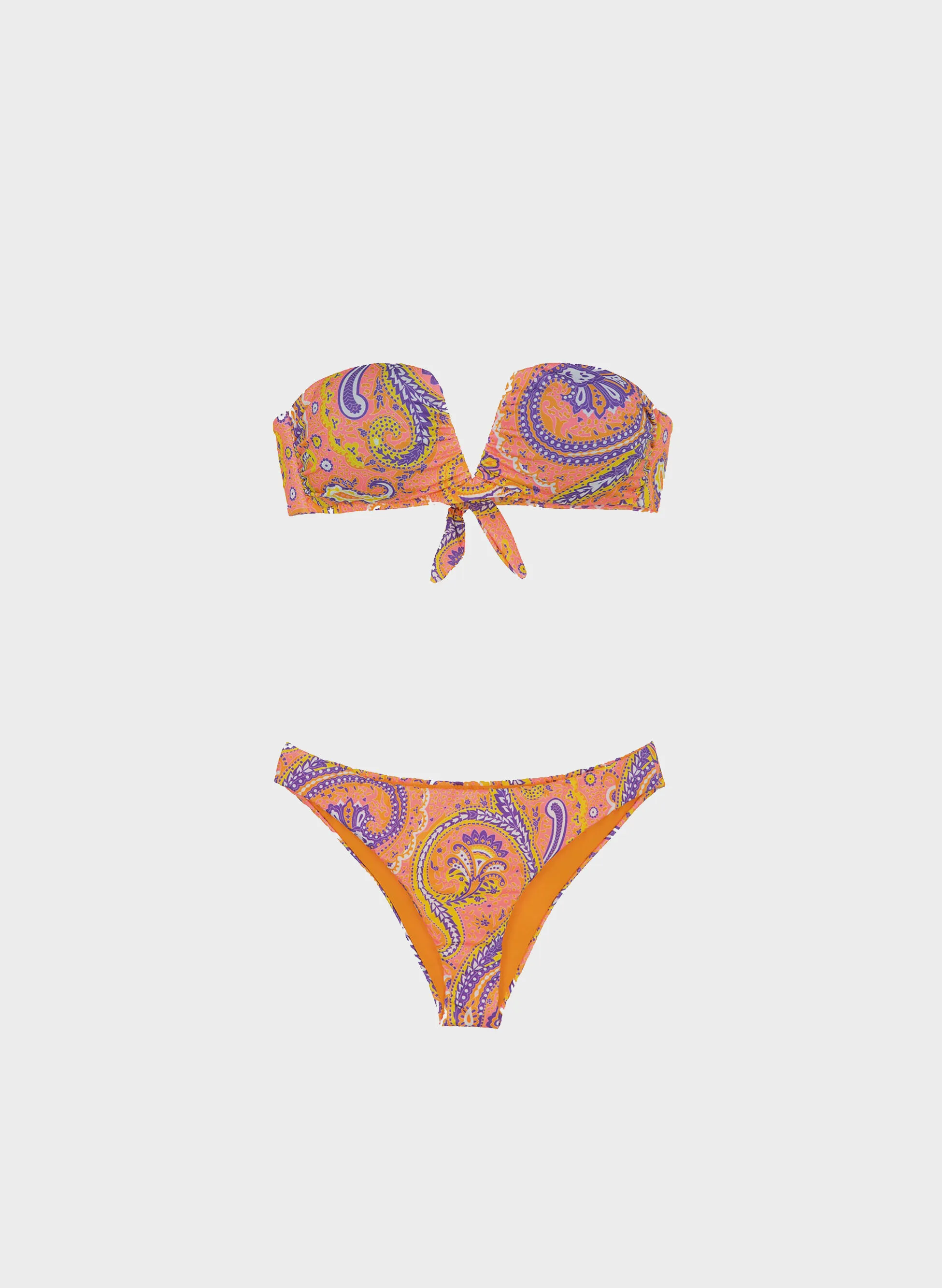 costume reggiseno fascia a v e slip sunrise