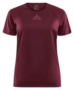 CRAFT Pro Trail Women's Short Sleeve Jersey Bordeaux