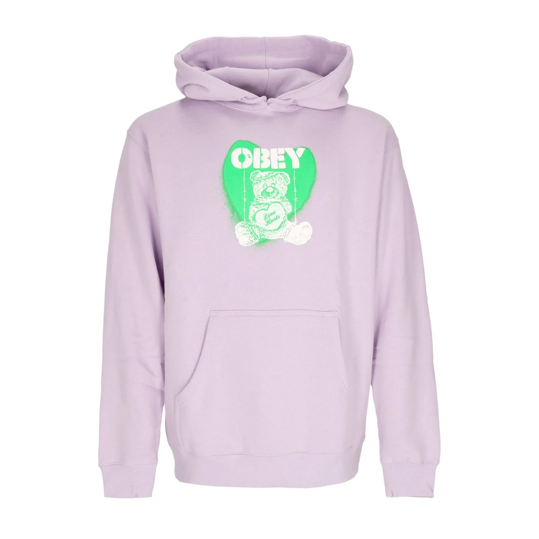 Felpa Cappuccio Donna W Love Hurts 2 Basic Hooded Fleece Lavender