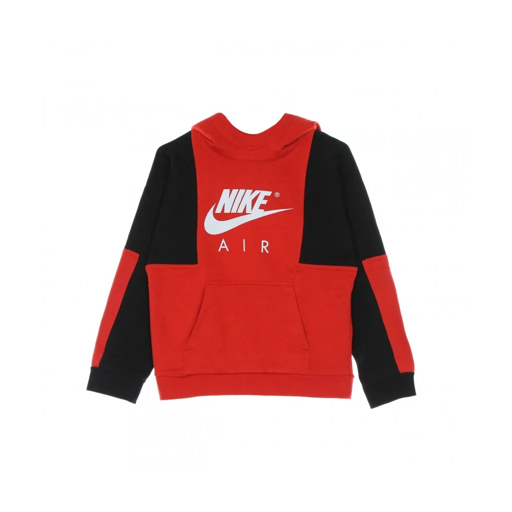 felpa cappuccio ragazzo nike air po hoodie UNIVERSITY RED/BLACK/WHITE