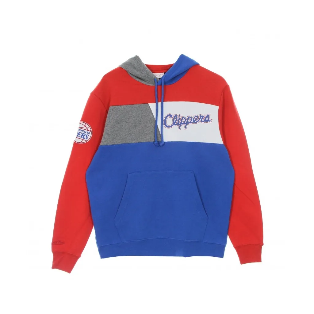 felpa cappuccio uomo nba color blocked fleece hoodie loscli ROYAL