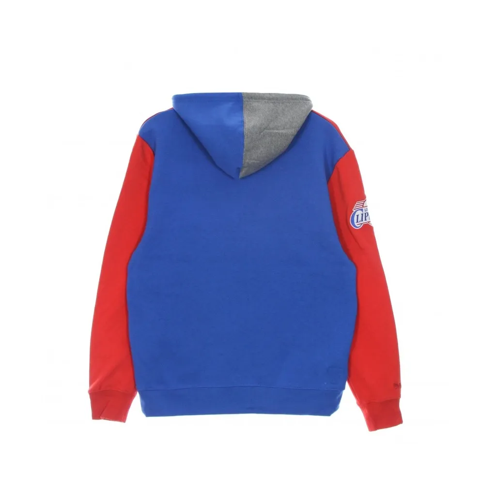 felpa cappuccio uomo nba color blocked fleece hoodie loscli ROYAL