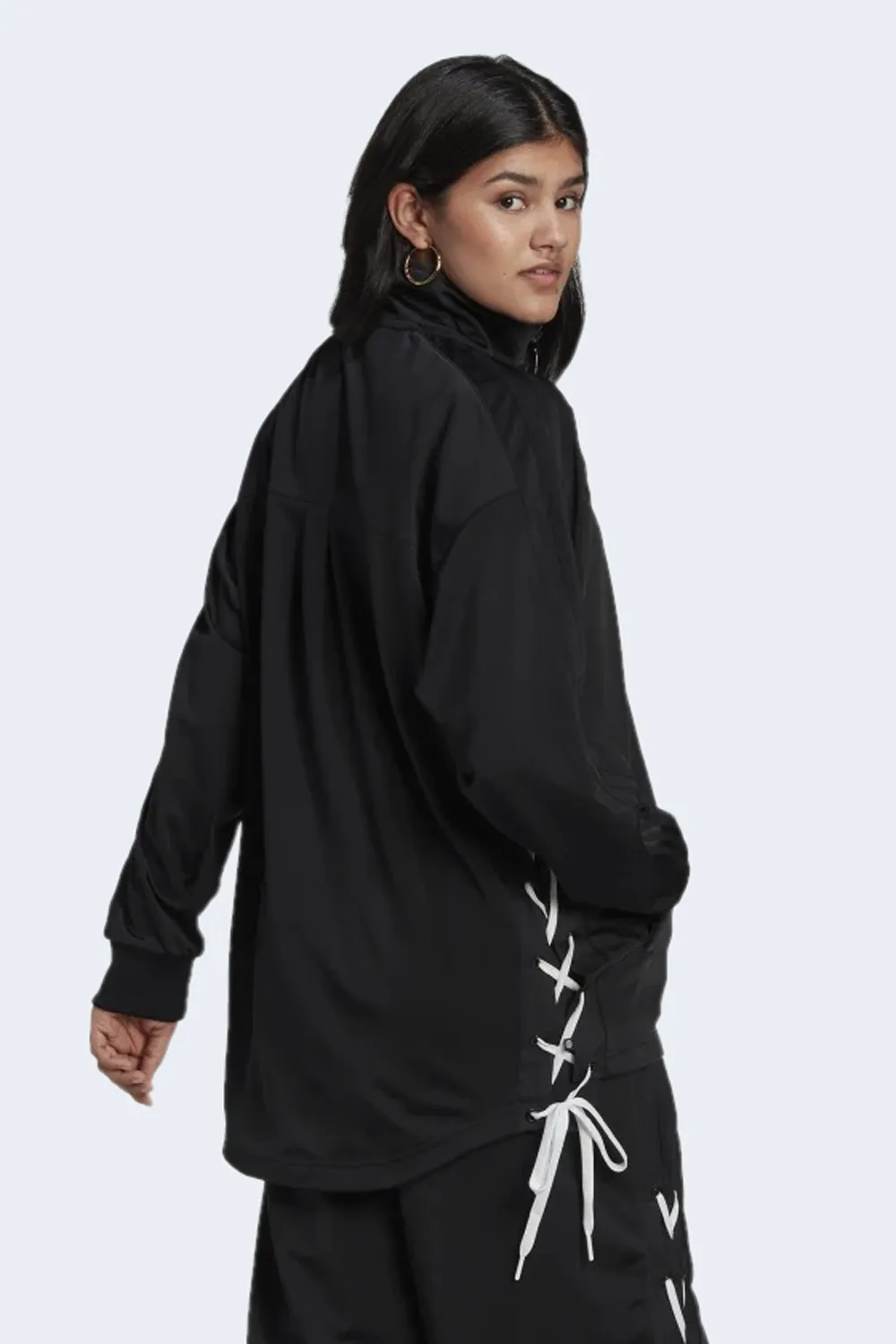 Felpa senza cappuccio Adidas laced tracktop Nero