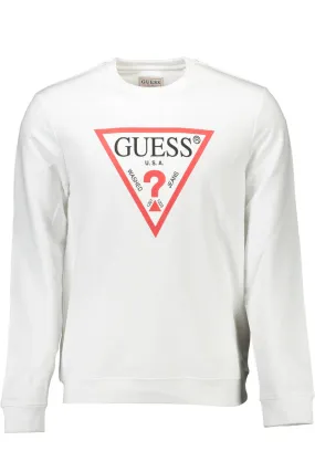 GUESS JEANS FELPA SENZA ZIP UOMO BIANCO