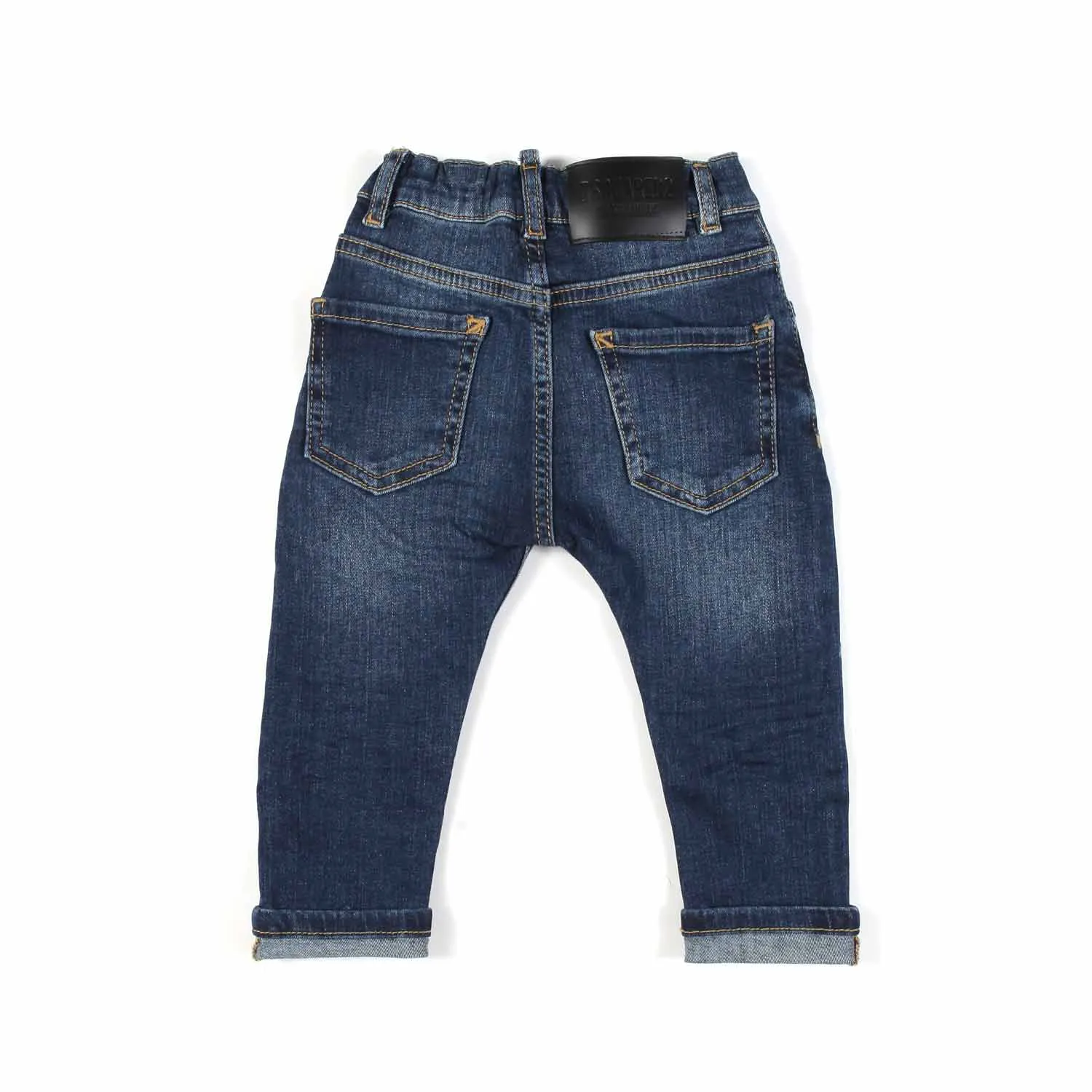 Jeans Blu Scuro Stone Wash Bimbo