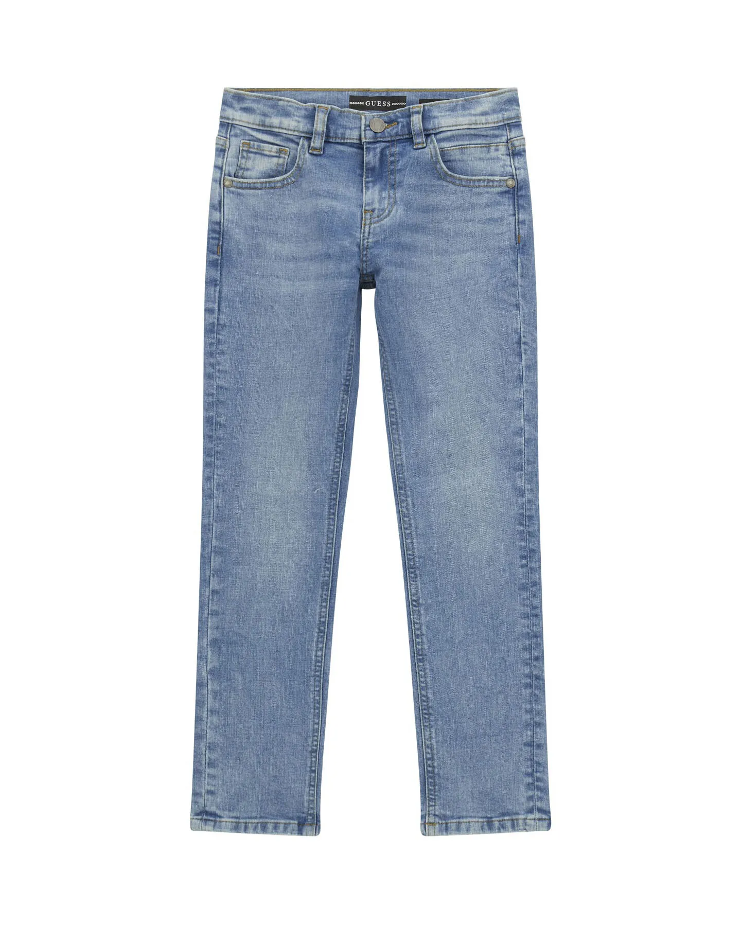 Jeans slim a lavaggio chiaro stone washed in cotone stretch 10-16 anni