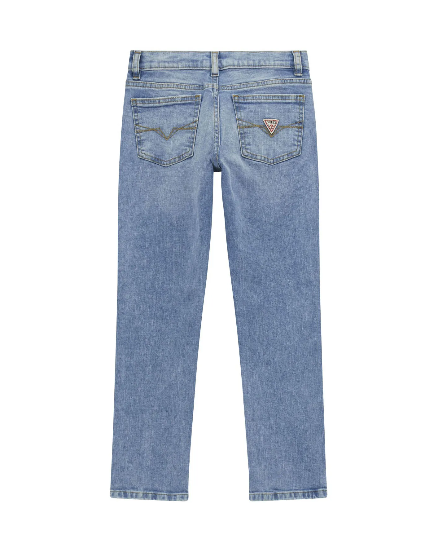 Jeans slim a lavaggio chiaro stone washed in cotone stretch 10-16 anni