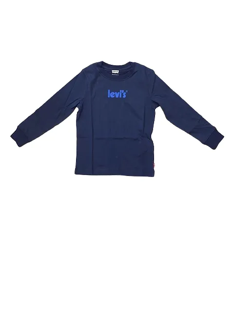 Levi's Kids Long Sleeve T-shirt Poster Logo navy