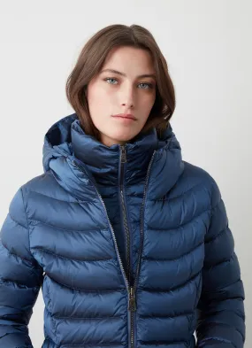 Long down jacket with inner vest