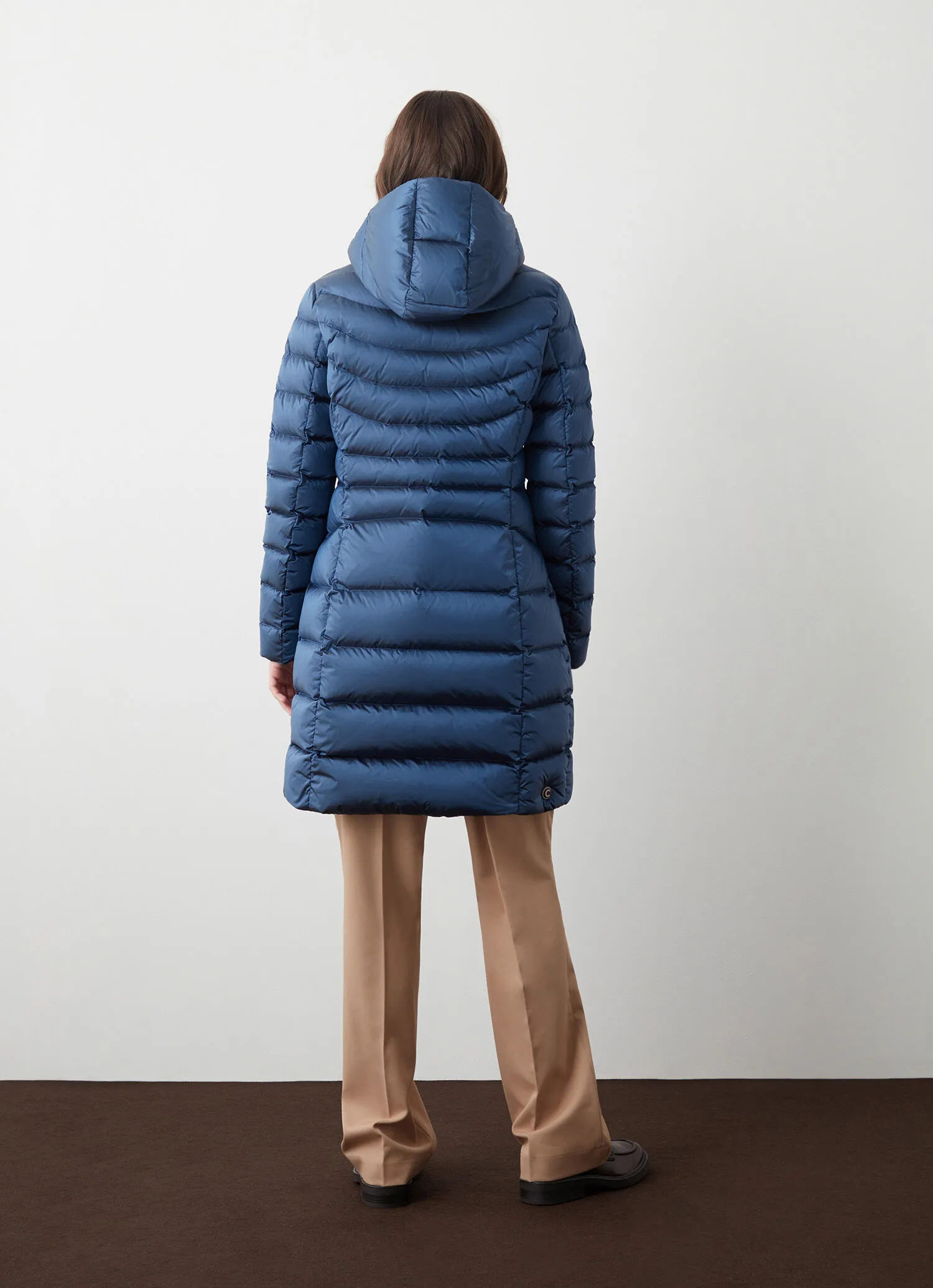 Long down jacket with inner vest