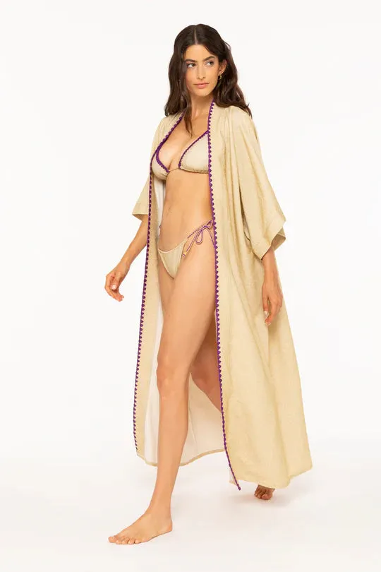 Long Kimono in Lurex / Gold
