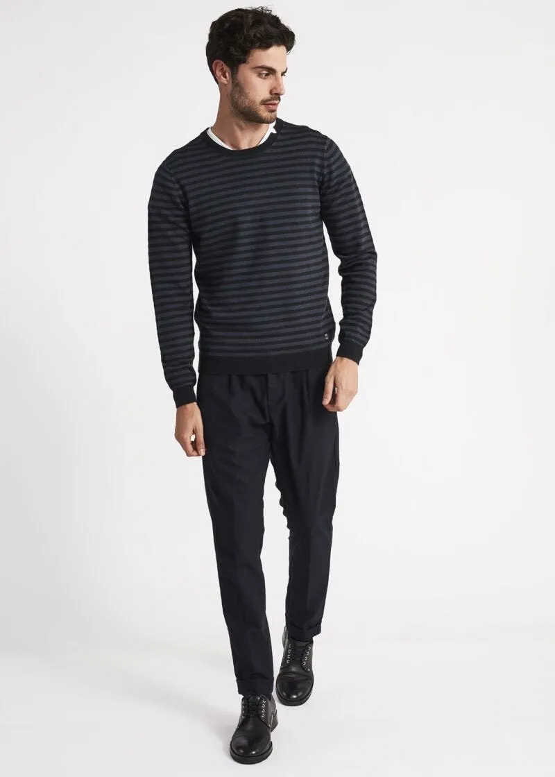 Maglia girocollo a righe