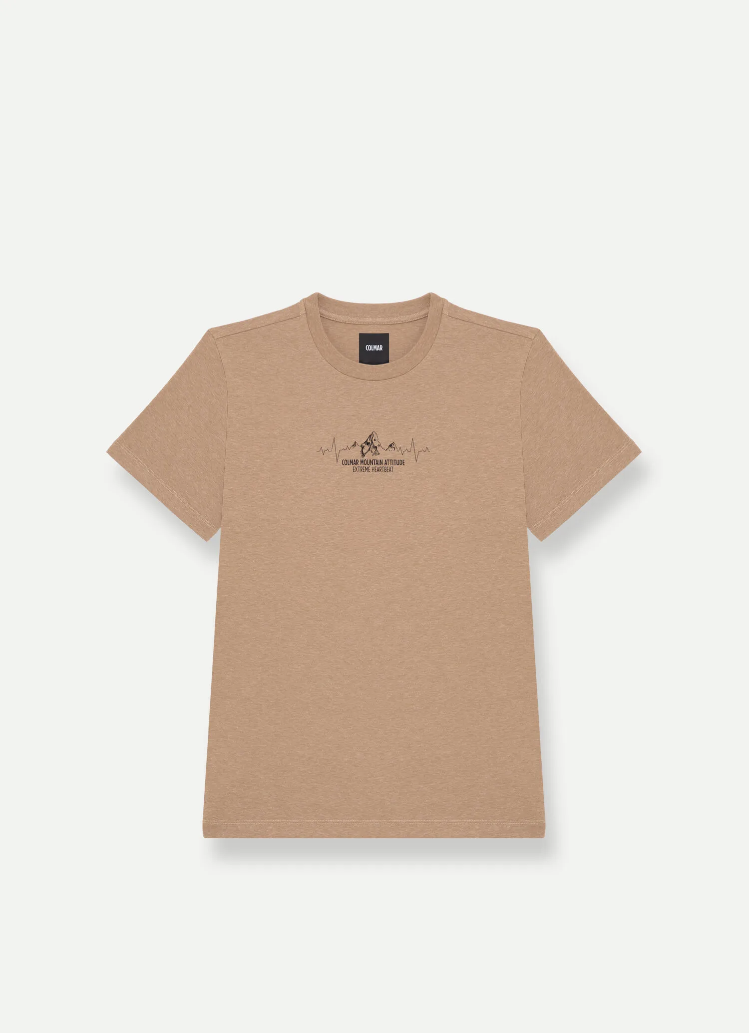 Melange-look short-sleeved T-shirt