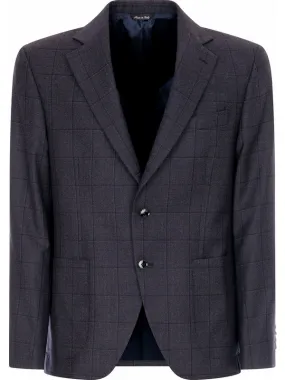 Men's Wool Jacket Tone-on-Tone Checked