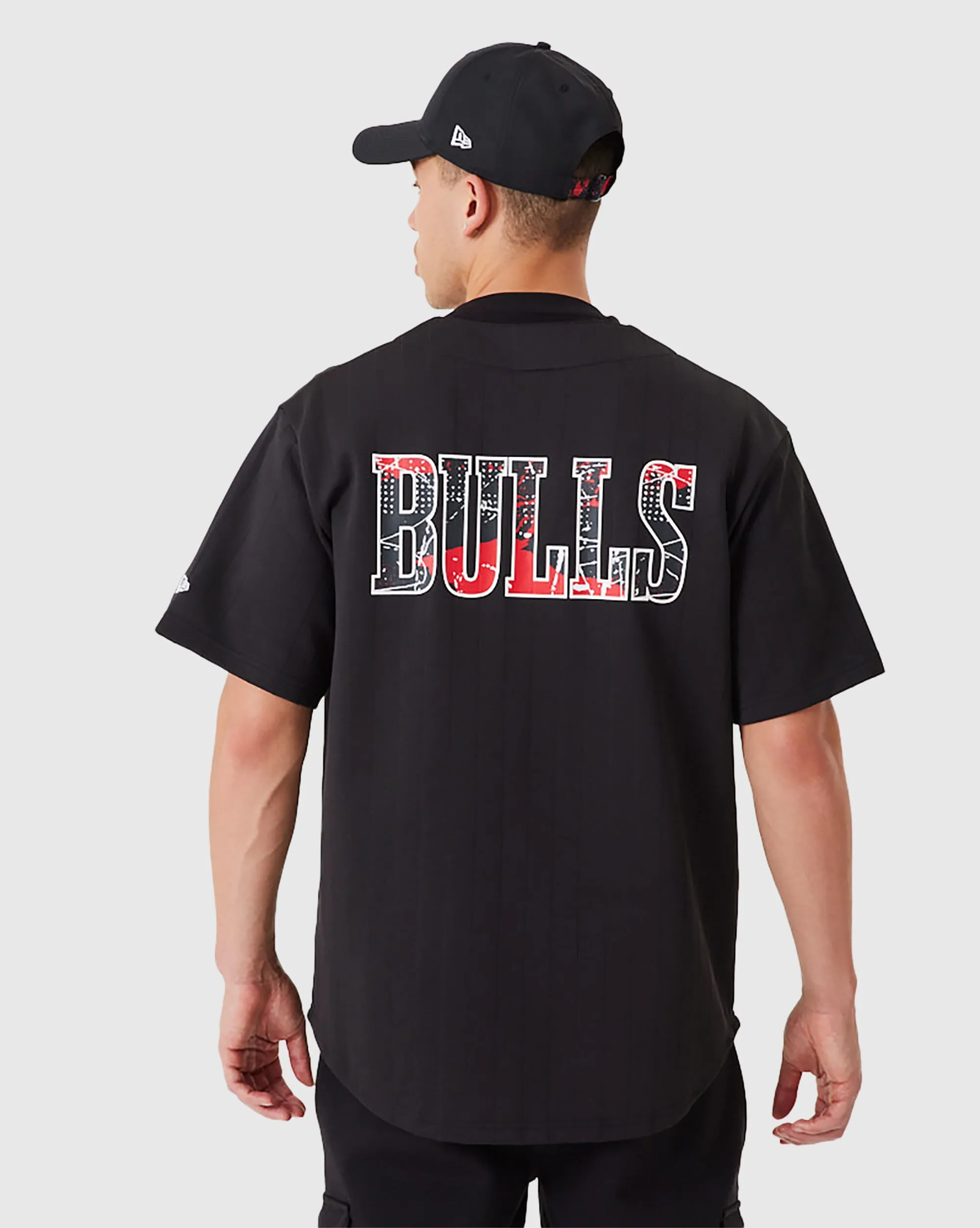 New Era T-shirt Chicago Bulls Infill Team Logo Jersey Nero Uomo