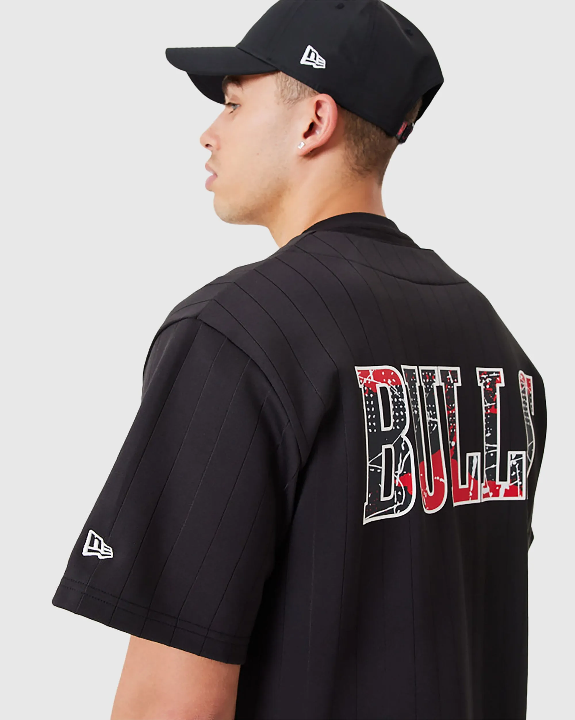 New Era T-shirt Chicago Bulls Infill Team Logo Jersey Nero Uomo