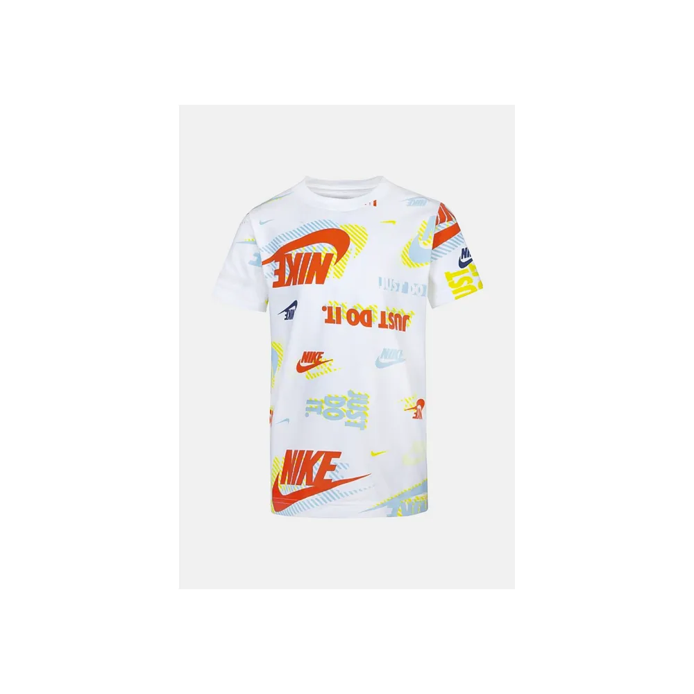NIKE - ACTIVE PACK AOP SS TEE - WHITE MULTICOLOR - BAMBINO - 86K547 - 001