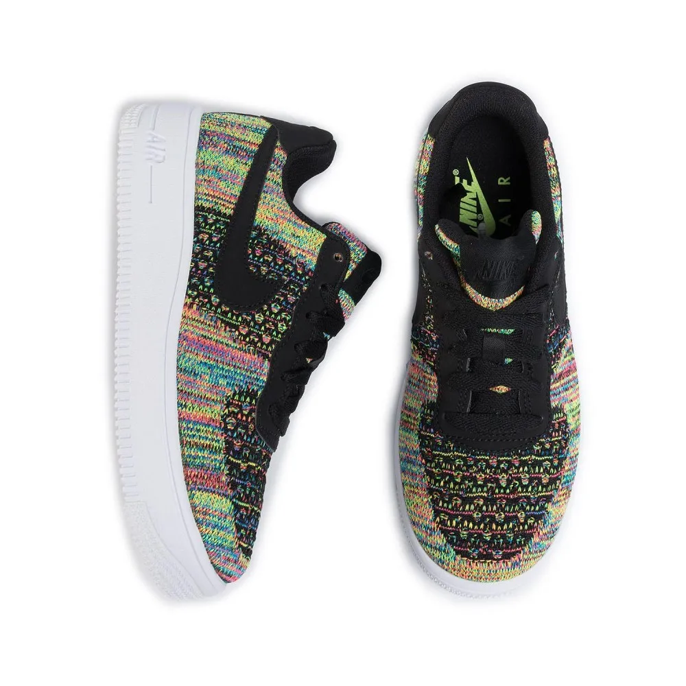 NIKE AIR FORCE 1 Flyknit 2.0 - Scarpe - Black/Black/Hyper Pink/Volt - BV0063-002