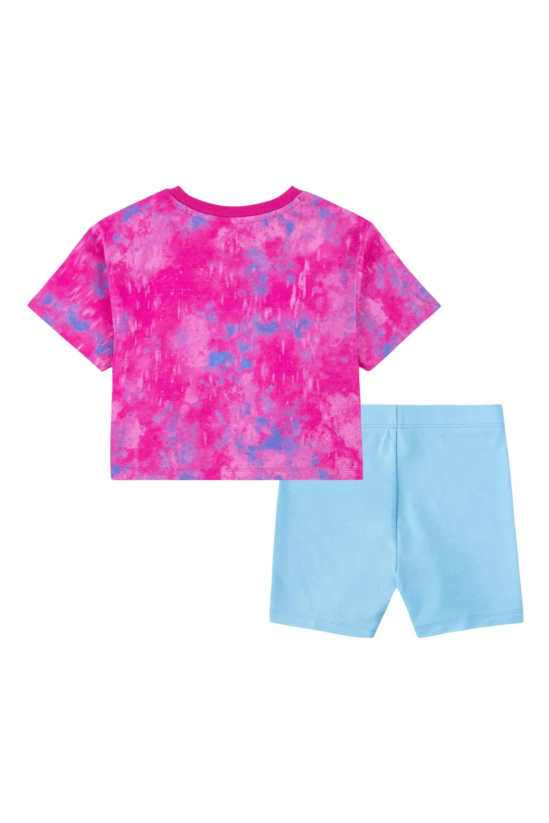 Nike - Completo T-shirt e shorts tie-dye per bambini piccoli    