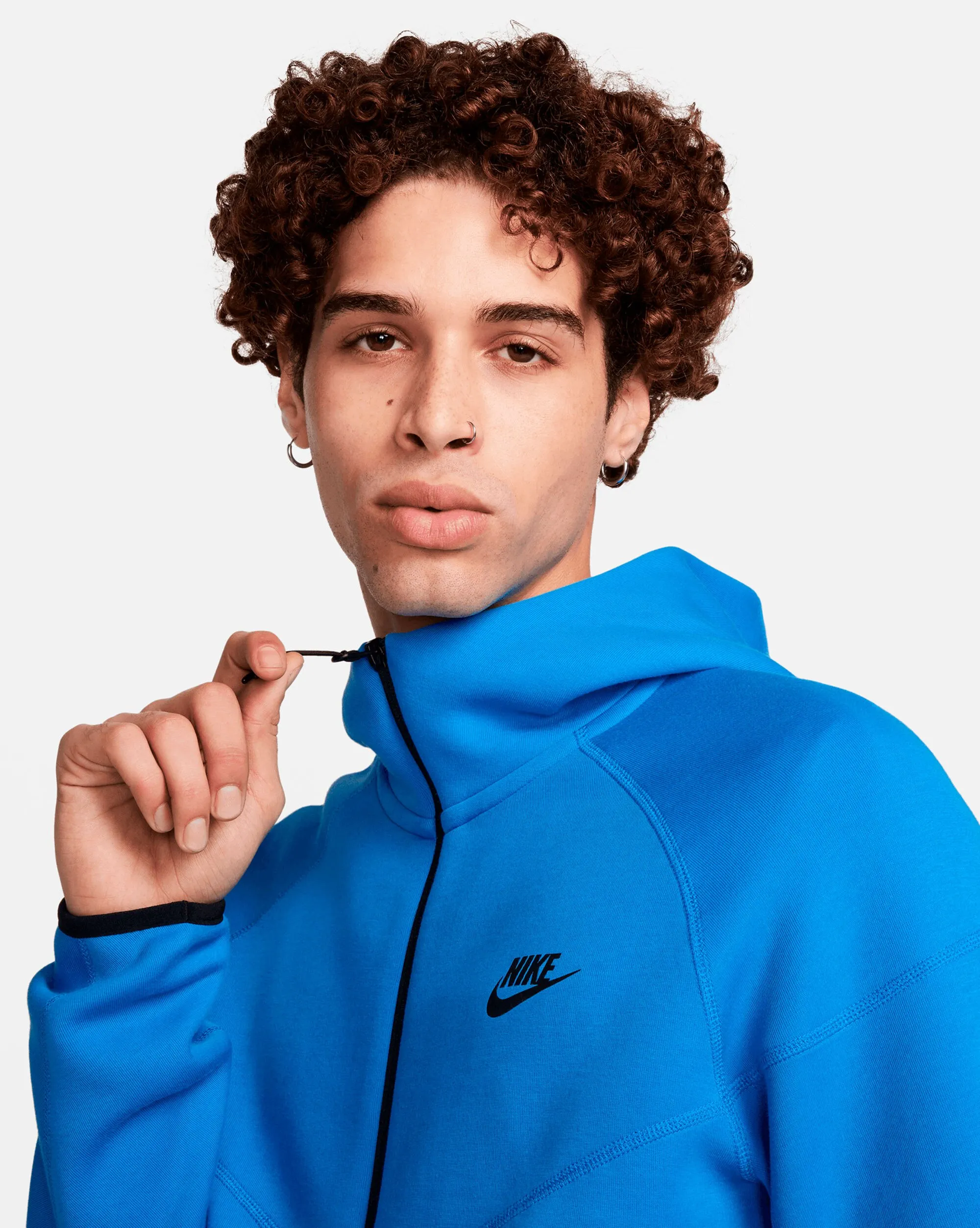 Nike Sportswear Felpa Con Cappuccio Tech Fleece Windrunner Blu Uomo