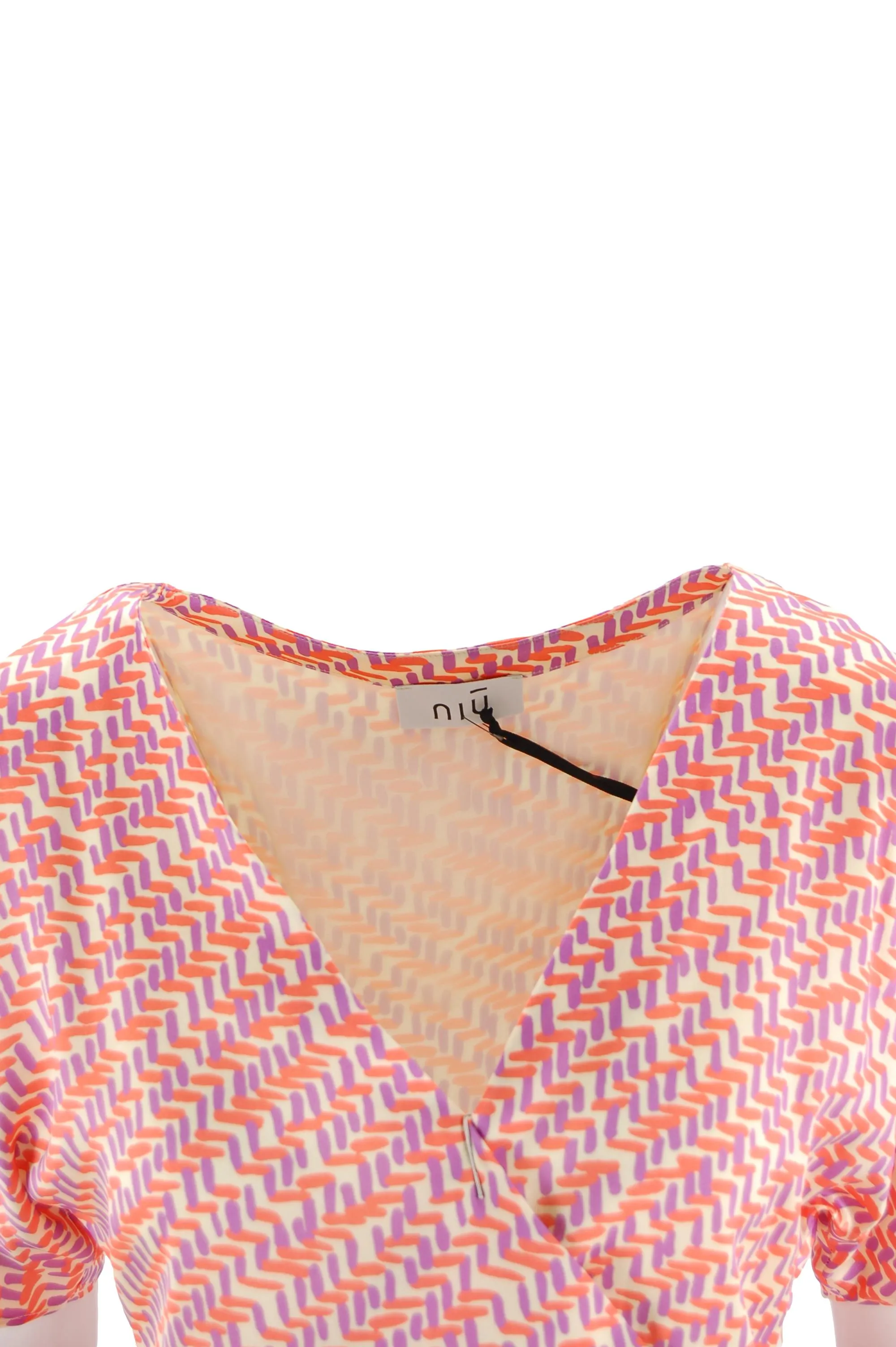 Niū Silk Blend Wrap Dress / Orange
