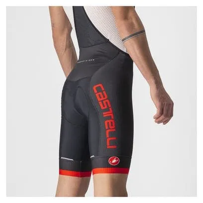 Pantaloncini con bretelle Castelli Competizione Kit Nero / Rosso