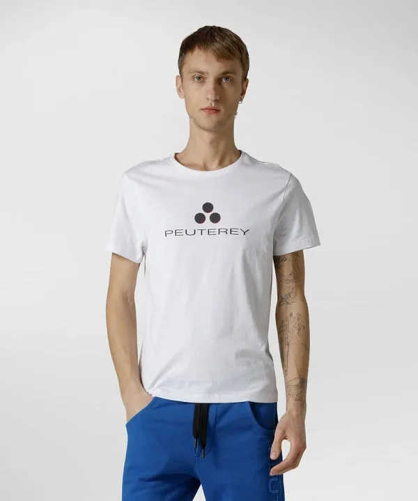 Peuterey Front Print T-Shirt / White