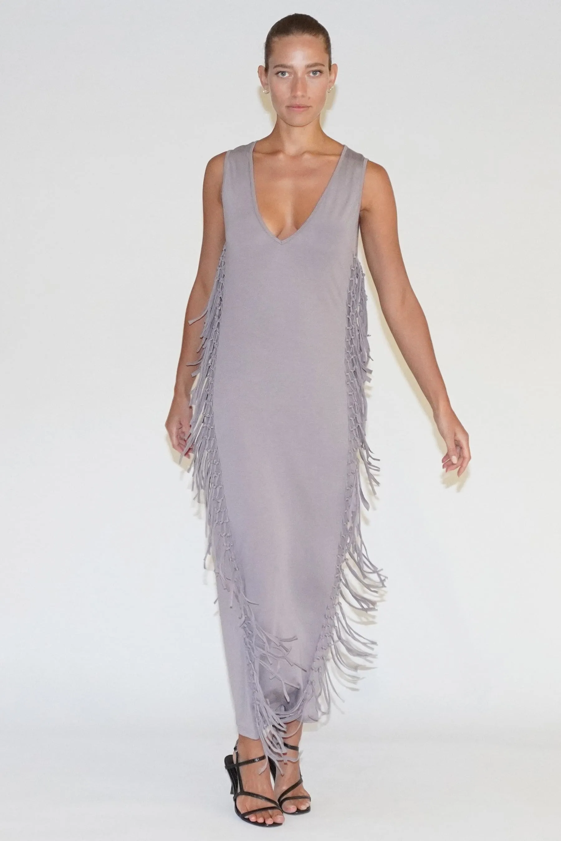 Religion - Flourish - Abito maxi in jersey con nodo e nppe