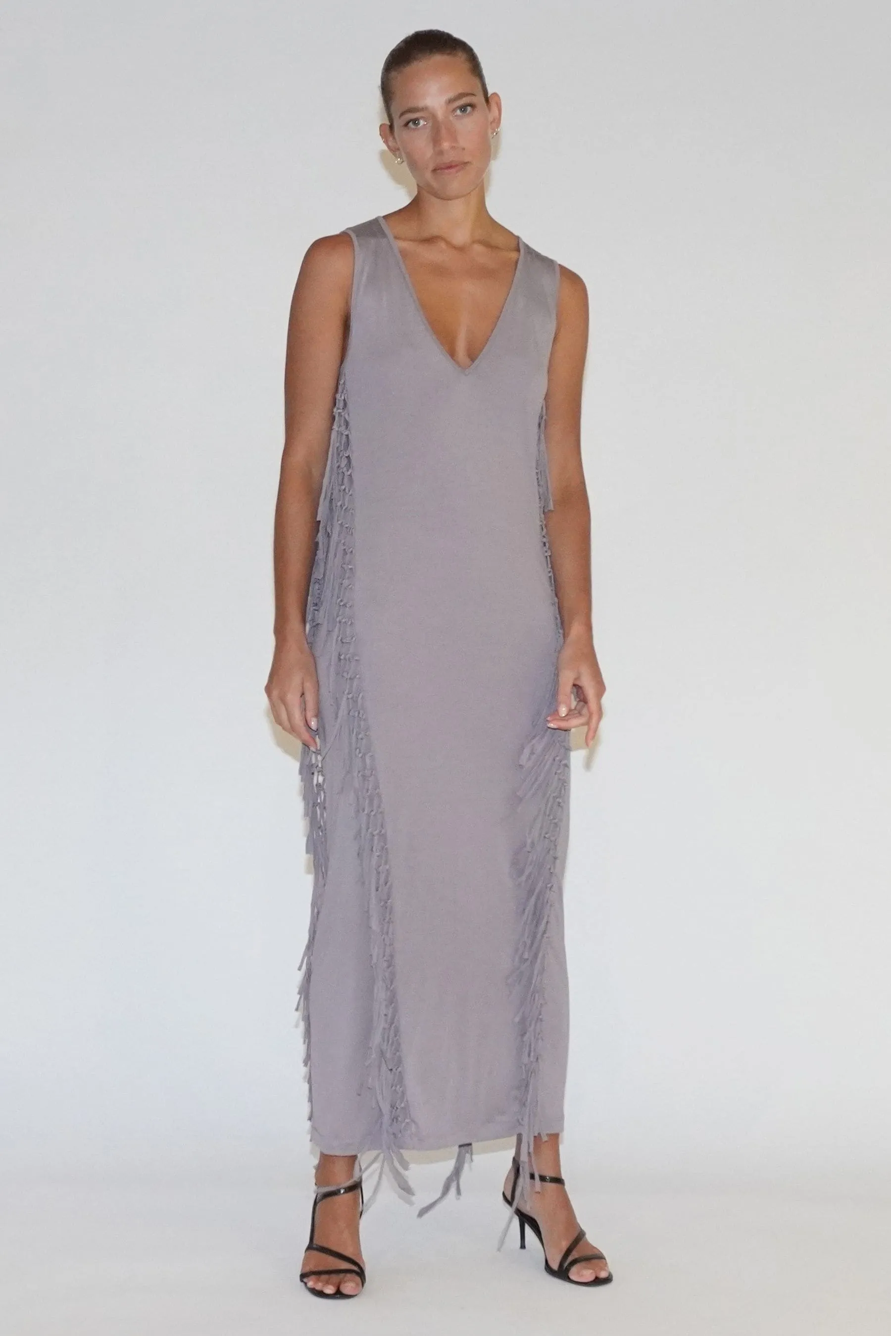 Religion - Flourish - Abito maxi in jersey con nodo e nppe