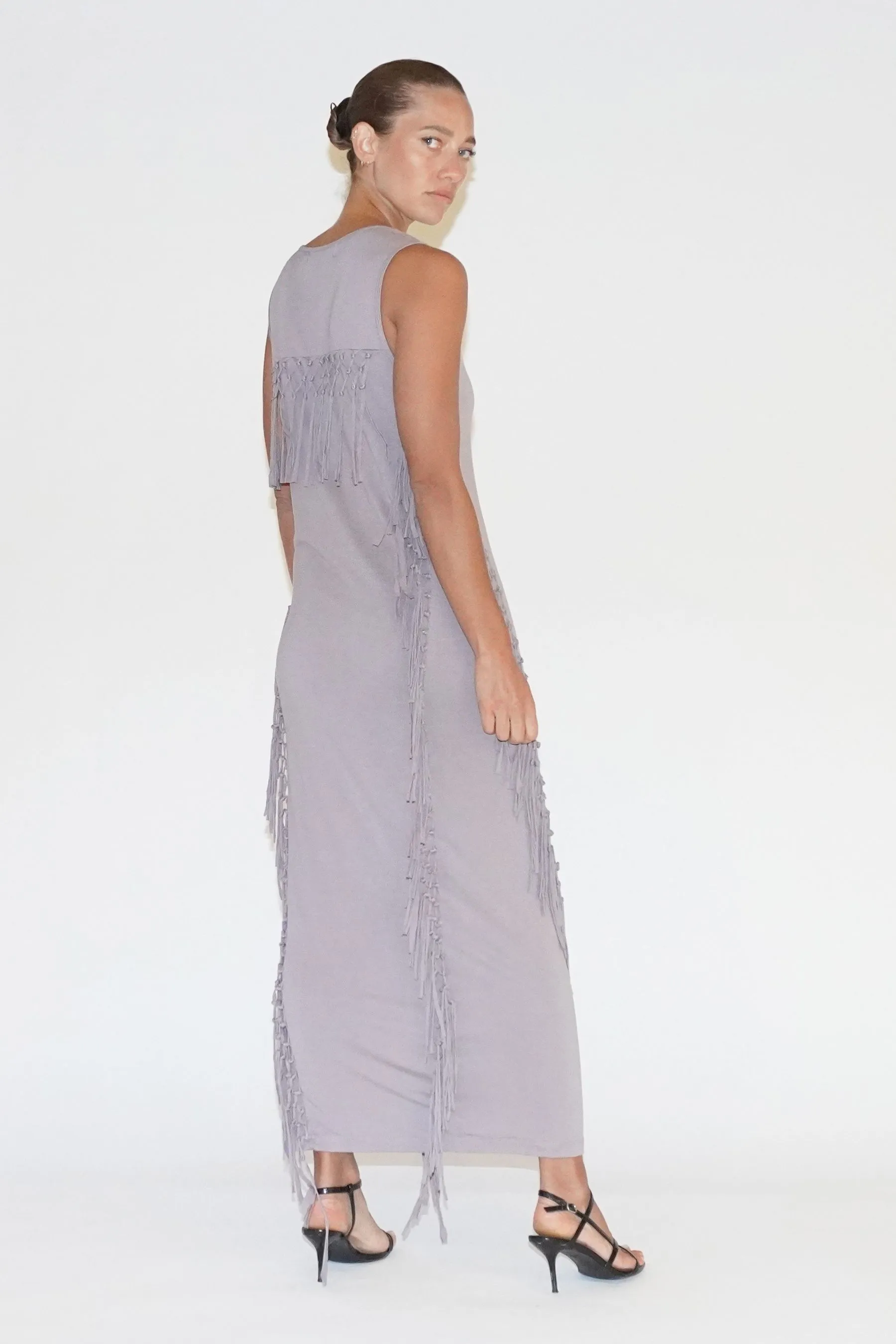 Religion - Flourish - Abito maxi in jersey con nodo e nppe