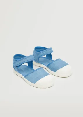 Sandali denim velcro