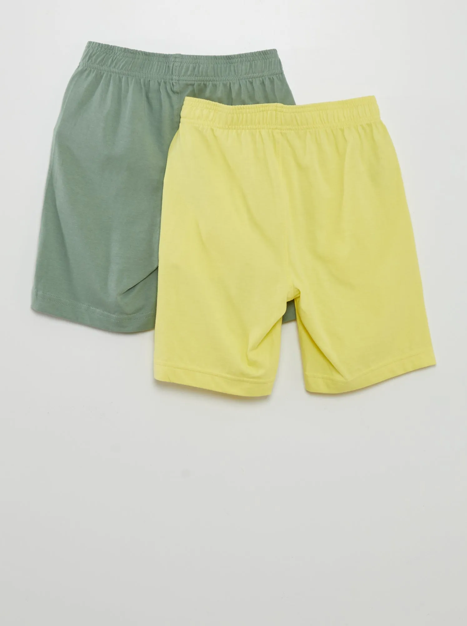 Set di 2 shorts tinta unita - GIALLO