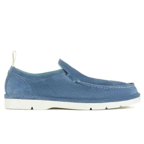 Slip on da uomo Panchic P19 in camoscio sfoderato blu chiaro