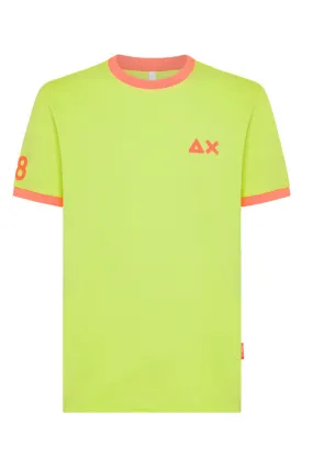 SUN 68 T-SHIRT PE LOGO FLUO S/S LIME