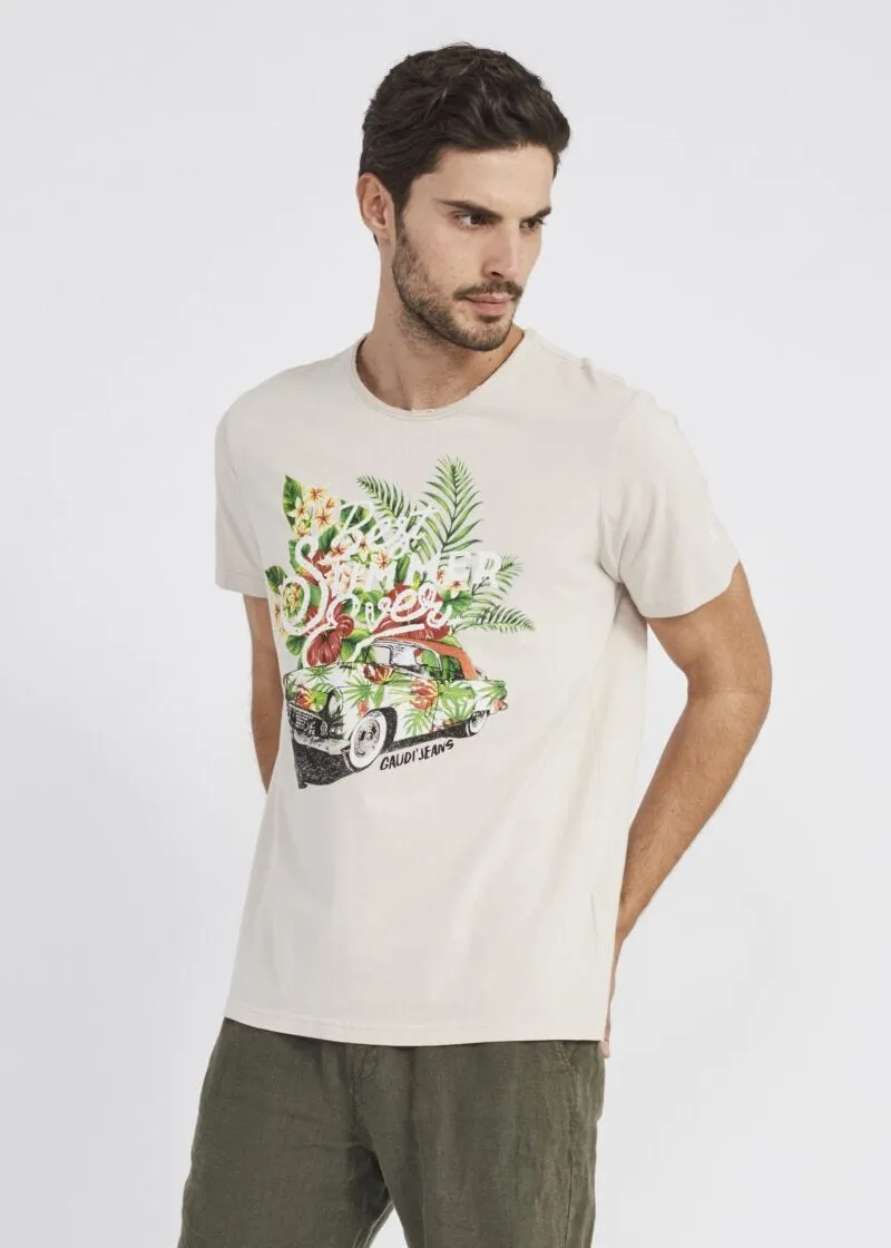 T-shirt con stampa Cadillac