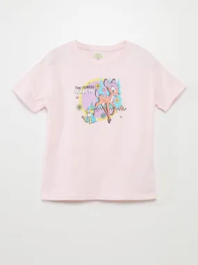 T-shirt con stampa 'Bambi' - ROSA