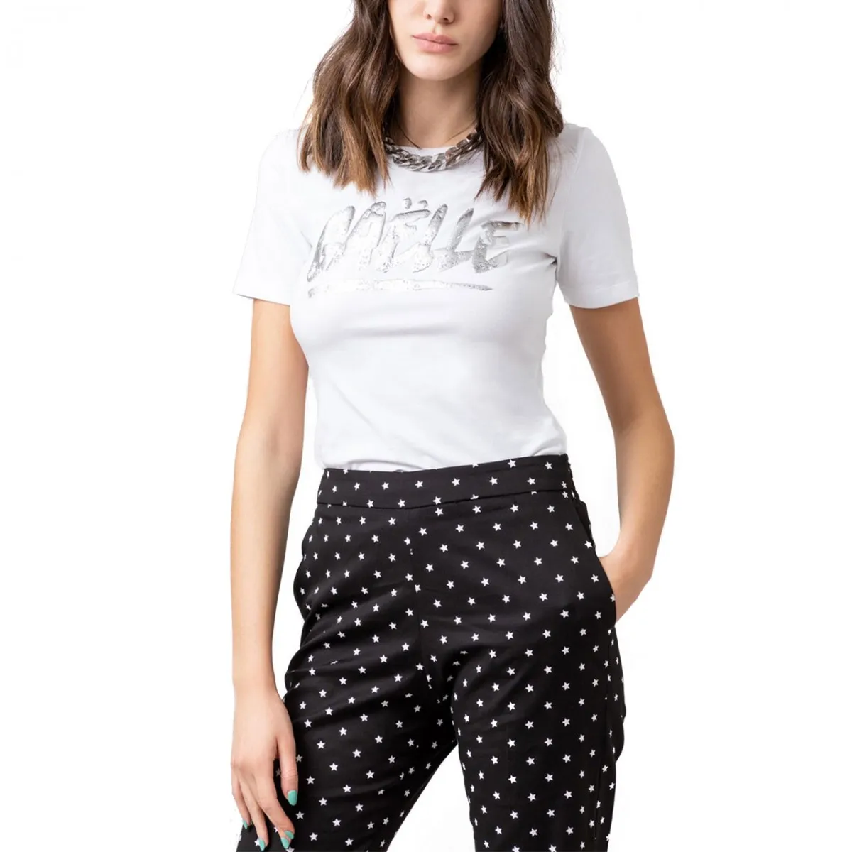 T-Shirt In Jersey, Bianco
