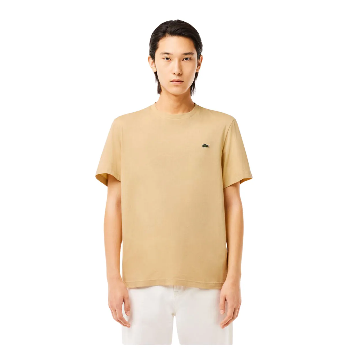 T-shirt Uomo Lacoste Girocollo Beige