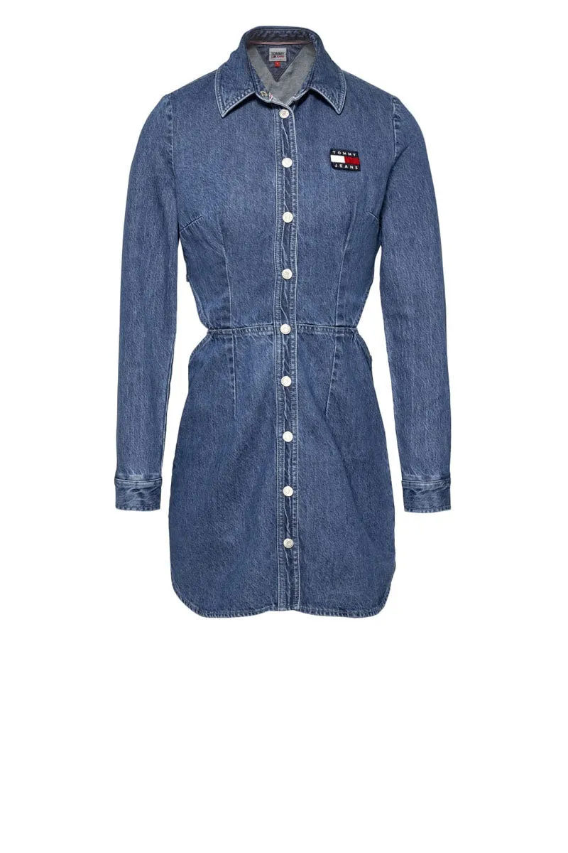 Tjw Cut Out Fitted Denim Dress - Denim Medium