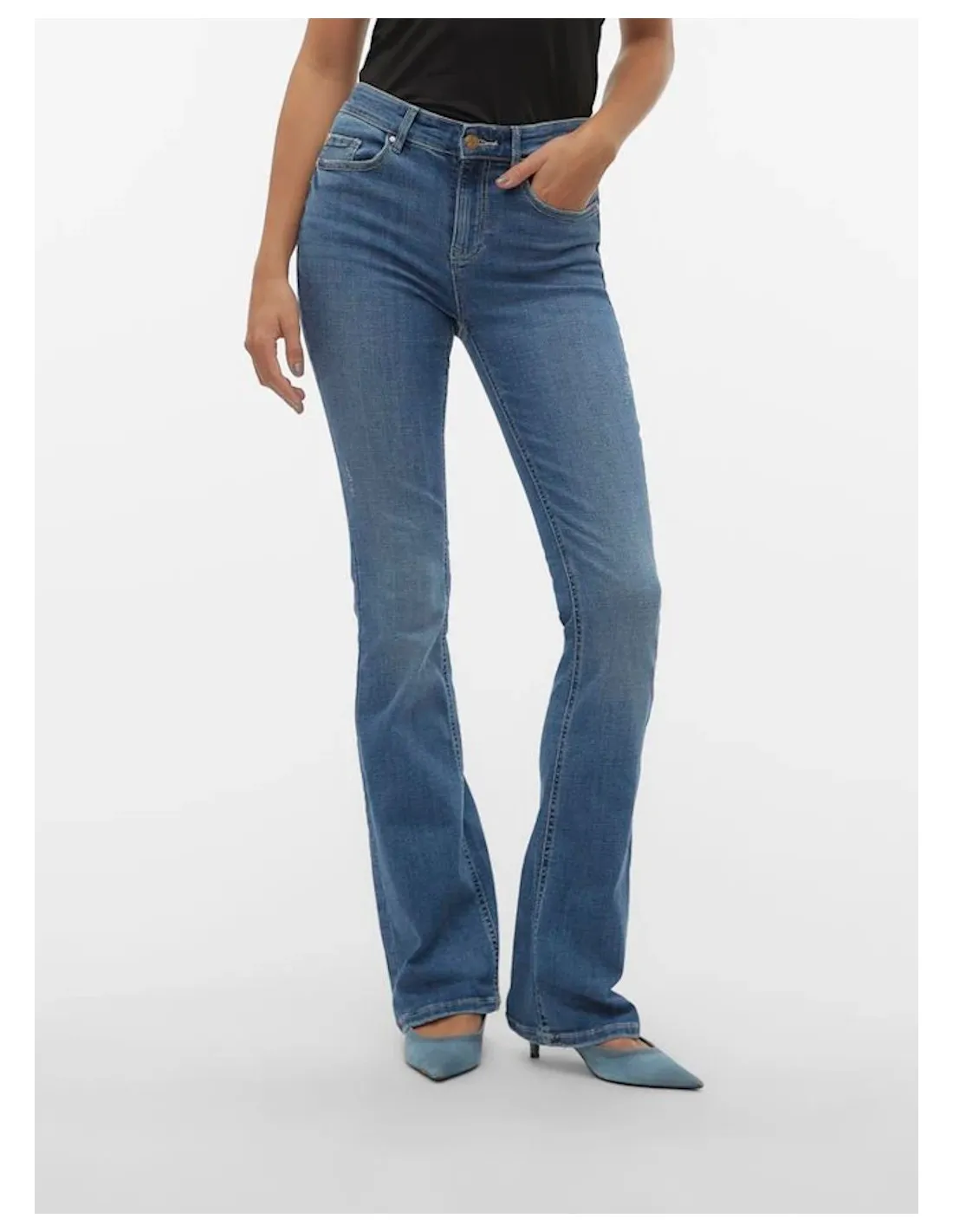 VERO MODA JEANS DONNA,VMFLASH MR FLARED JEANS LI34