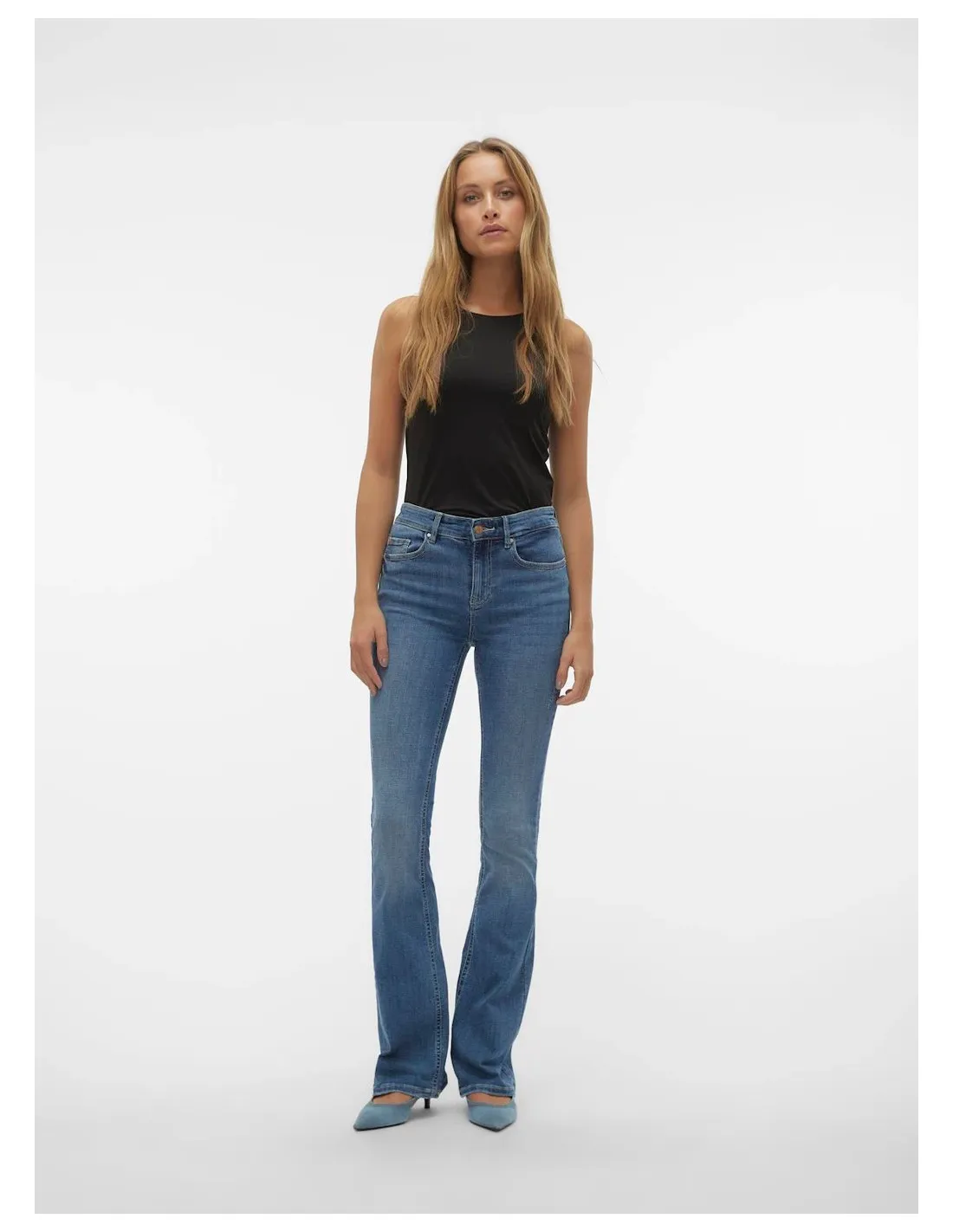 VERO MODA JEANS DONNA,VMFLASH MR FLARED JEANS LI34